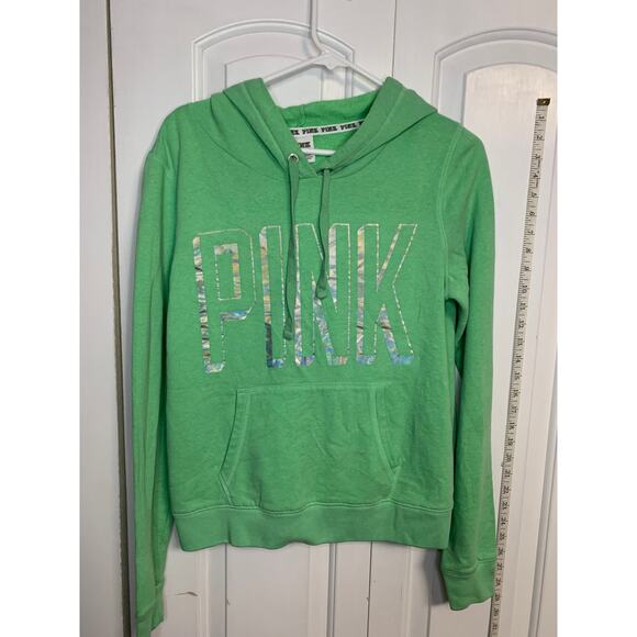 Green Victoria Secret Pink Hoodie - Picture 1 of 3